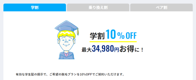 メンズリゼ学割